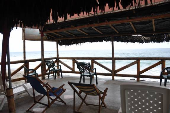 Varanda do nosso hostal em Montañita, no Equador